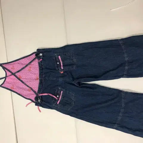 오일릴리 진청 데님 점프수트 멜빵바지 서스펜더 빈티지 여행룩 - 5번째 이미지