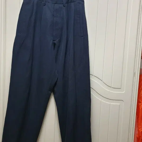 ZARA 하이웨이스트 네이비 와이드 슬랙스 EUR 38 /S