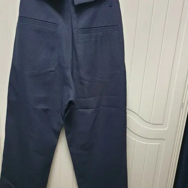 ZARA 하이웨이스트 네이비 와이드 슬랙스 EUR 38 /S - 4번째 이미지