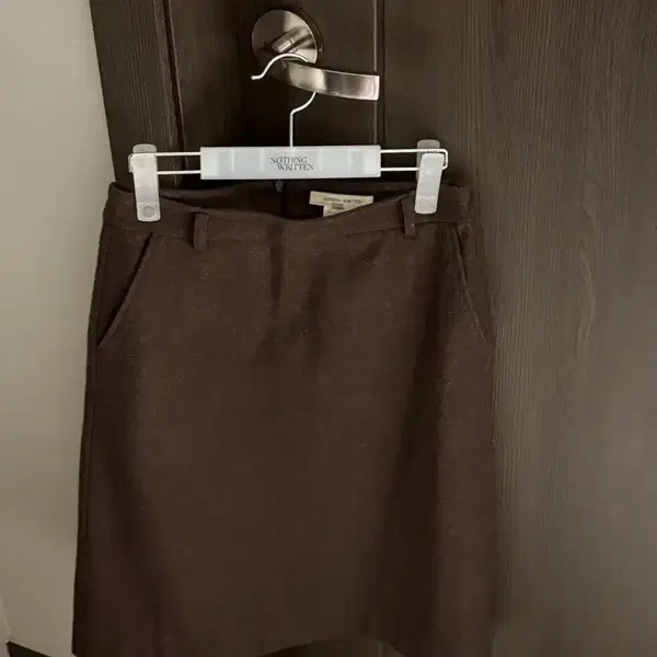 낫띵리튼 브라운 울 스커트 - 3번째 이미지