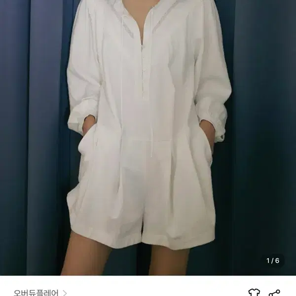 오버듀플레어 레이스 점프수트 원피스 - 5번째 이미지