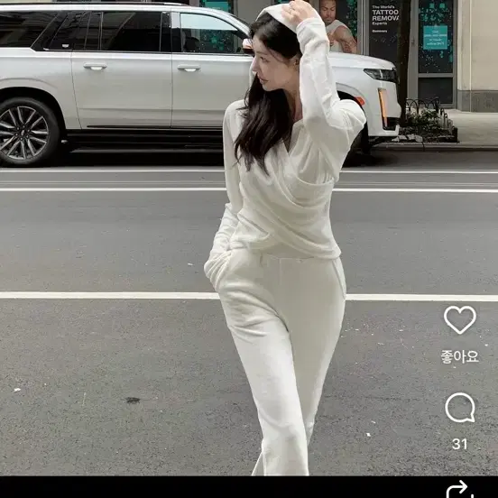라플라 마틴 후드 셋업 블랙