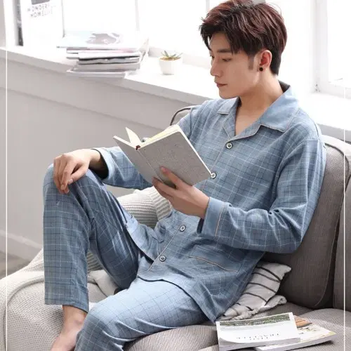체크 남자 잠옷1(one size)