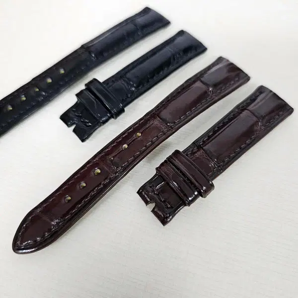악어가죽 블랙,브라운 시계스트랩 20-18,18-16mm 2가지 팝니다. - 3번째 이미지