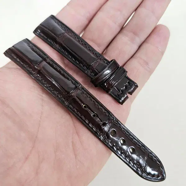 악어가죽 블랙,브라운 시계스트랩 20-18,18-16mm 2가지 팝니다. - 6번째 이미지