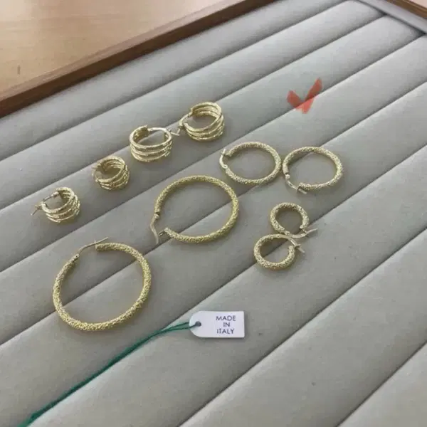 이태리 구매 18k 후프 귀걸이 새상품 M