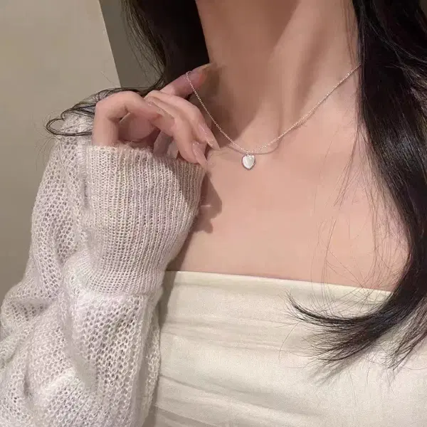 하트 펜던트 실버 목걸이