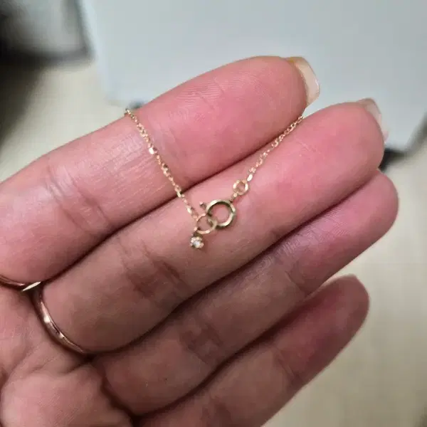 14k꼬냑다이아 목걸이