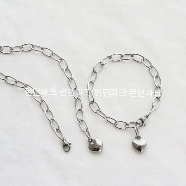 써지컬스틸 하트 체인팔찌 체인발찌 체인목걸이 - 6번째 이미지