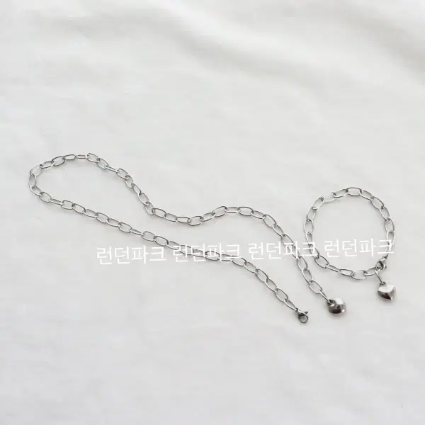 써지컬스틸 하트 체인팔찌 체인발찌 체인목걸이 - 7번째 이미지