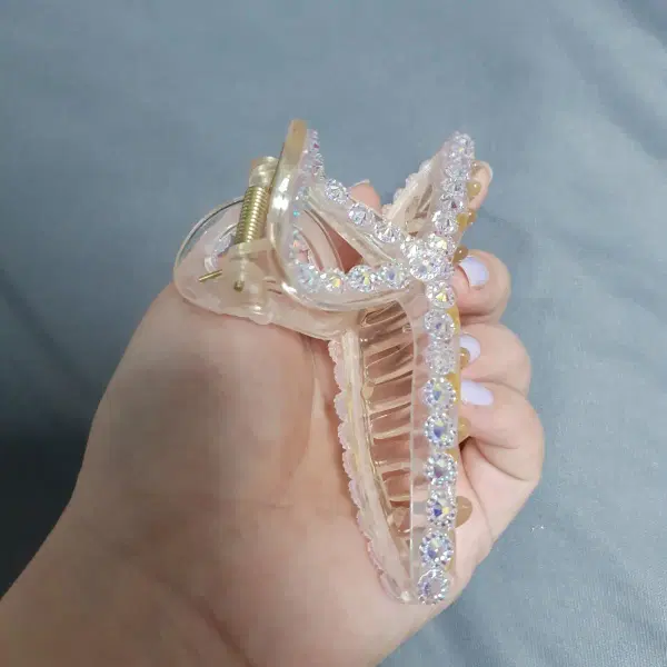 CRYSTALE-E 큐빅 헤어 집게핀 새상품 - 5번째 이미지