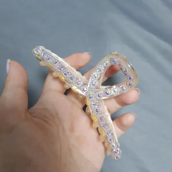CRYSTALE-E 큐빅 헤어 집게핀 새상품 - 3번째 이미지