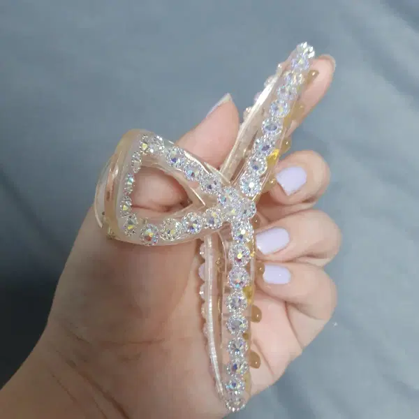 CRYSTALE-E 큐빅 헤어 집게핀 새상품 - 1번째 이미지