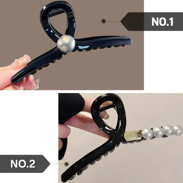 1+1 진주 포인트 꼬임 집계핀 올림머리 집계핀 대형14cm 2종 - 3번째 이미지