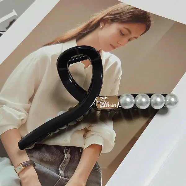 1+1 진주 포인트 꼬임 집계핀 올림머리 집계핀 대형14cm 2종 - 9번째 이미지