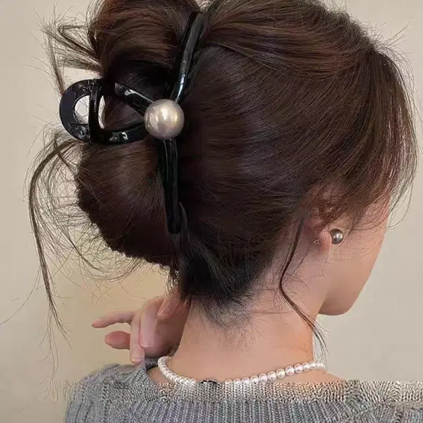 1+1 진주 포인트 꼬임 집계핀 올림머리 집계핀 대형14cm 2종 - 6번째 이미지
