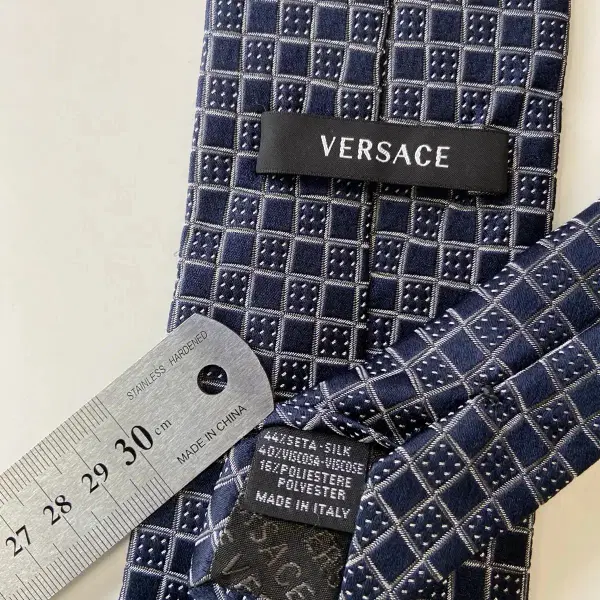 Versace 베르사체 심플로고 정품 명품 넥타이 8.6cm - 5번째 이미지