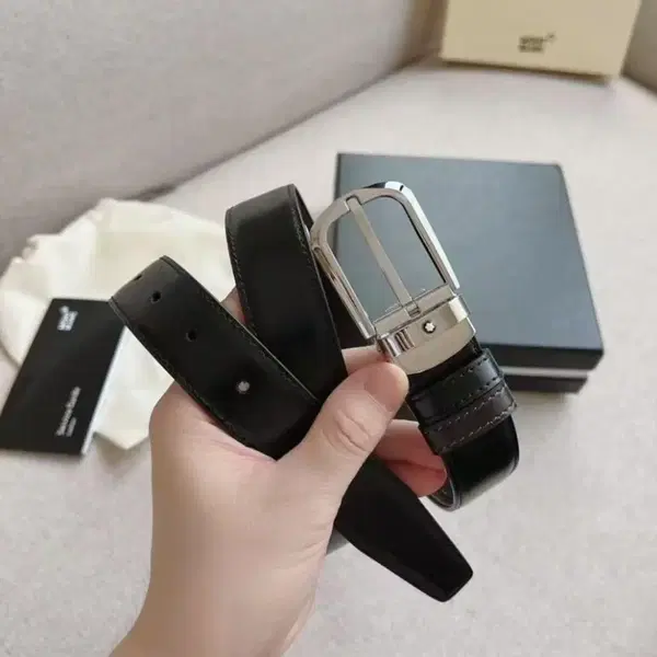 몽블랑 블랙 브라운 리버서블 30mm 벨트 38157 128135 - 6번째 이미지
