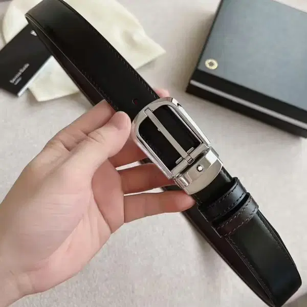 몽블랑 블랙 브라운 리버서블 30mm 벨트 38157 128135 - 5번째 이미지