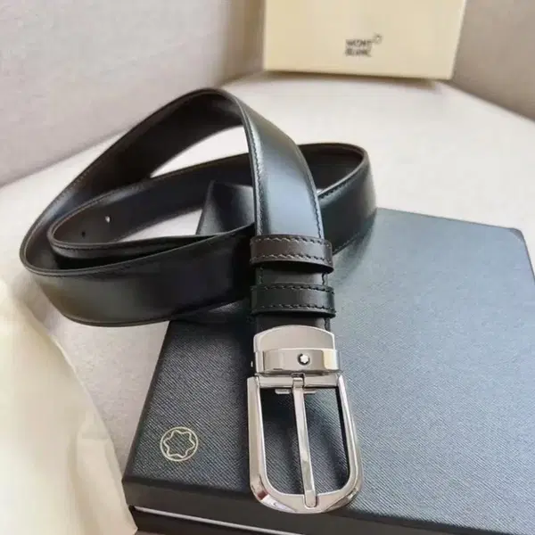 몽블랑 블랙 브라운 리버서블 30mm 벨트 38157 128135 - 2번째 이미지
