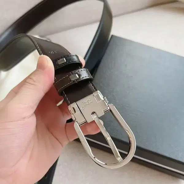 몽블랑 블랙 브라운 리버서블 30mm 벨트 38157 128135 - 3번째 이미지