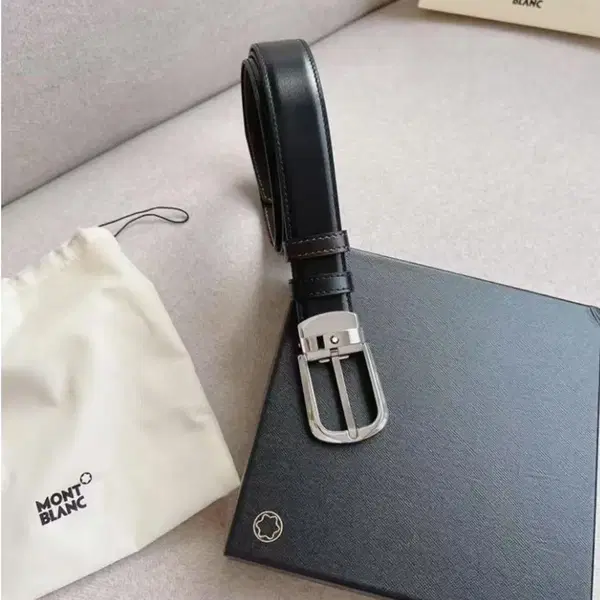 몽블랑 블랙 브라운 리버서블 30mm 벨트 38157 128135 - 7번째 이미지