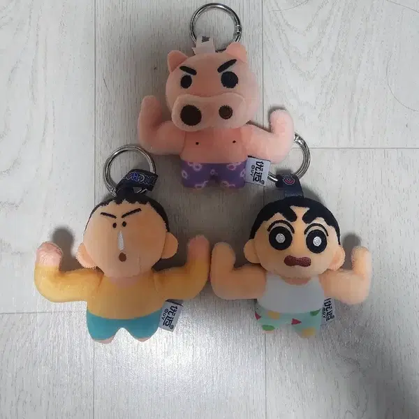 짱구는못말려 근육맨 인형키링세트 (짱구, 부리부리대마왕, 맹구) (일괄)