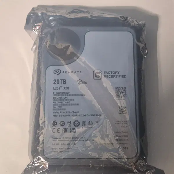 시게이트 EXOSx20 20TB SAS