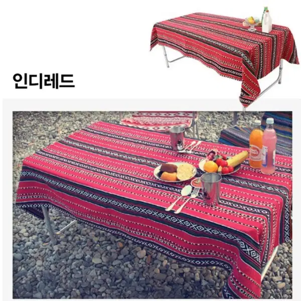 캠핑 인디 스타일 멀티 매트 캠핑 테이블 체어 담요 모포