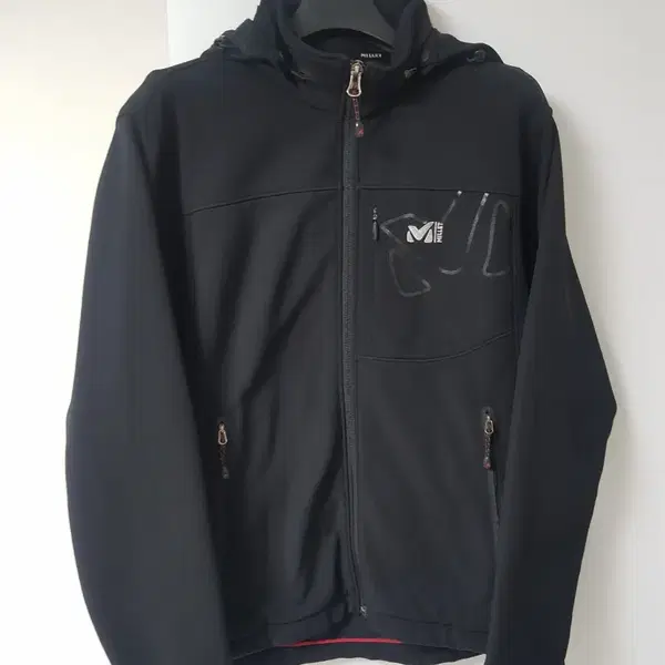 MILLET outdoor 밀레 블랙 후드 아웃도어 등산 자켓 밀레 블랙 후드 자켓 등산의류 등산복 의류 안감 기모 - 2번째 이미지