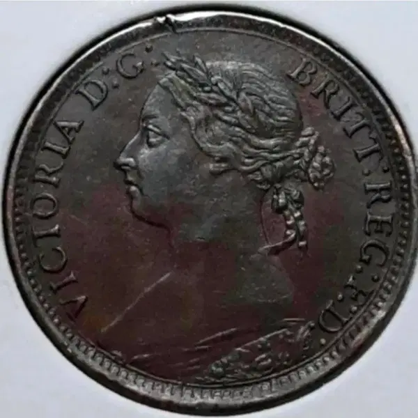 영국 미사용- 1893년 빅토리아여왕 파딩.외국주화 주화 동전 화폐 - 1번째 이미지