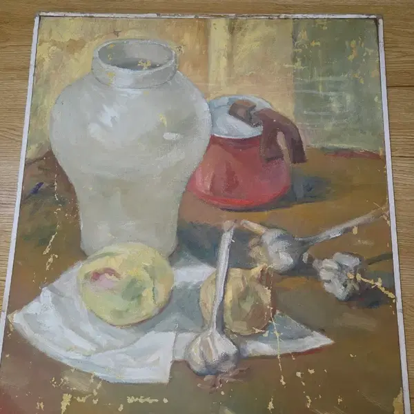 조병옥 교수 빈티지 정물 유화 10호 (1993년작)