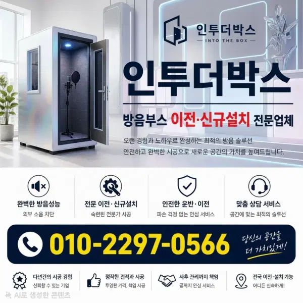 방음부스이전,신규제작