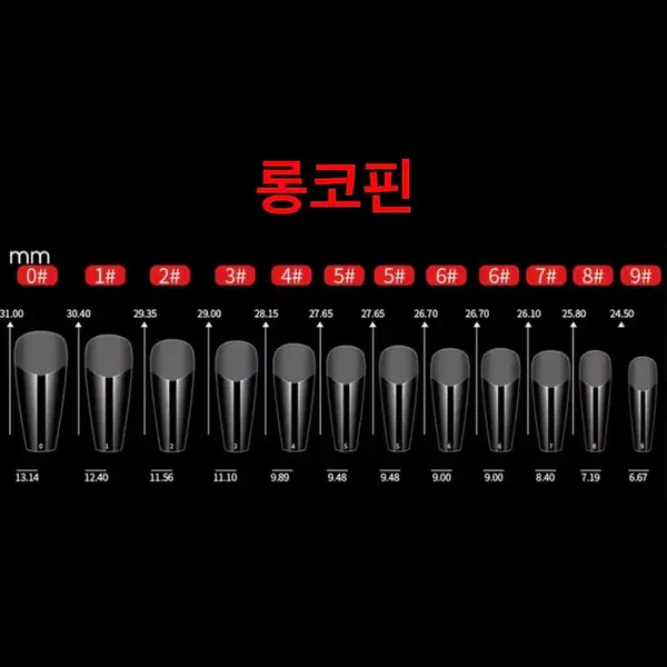 민트초코 민초 도트 네일팁 xs/s/m/l 주문제작 수제 - 8번째 이미지