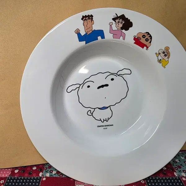짱구 파스타볼 그릇 접시 흰둥이 짱아