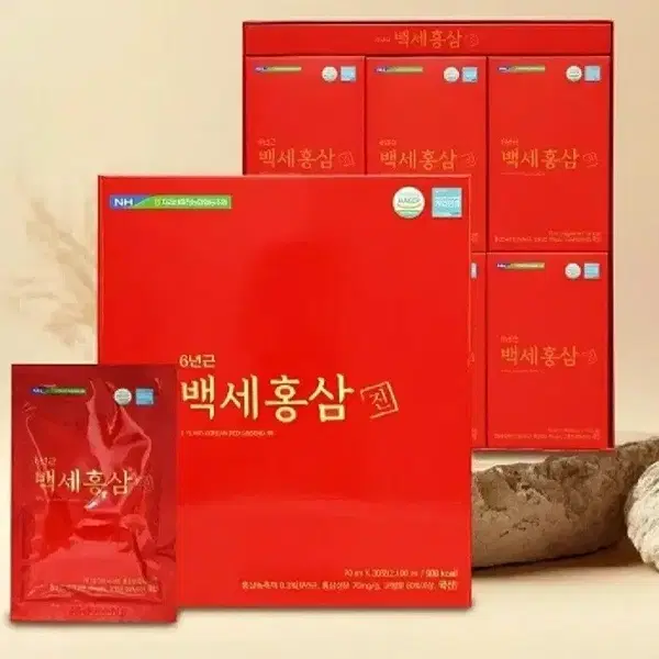 농협홍삼 백세홍삼진 70ml 30포 5박스 무료배송 쇼핑백 포함