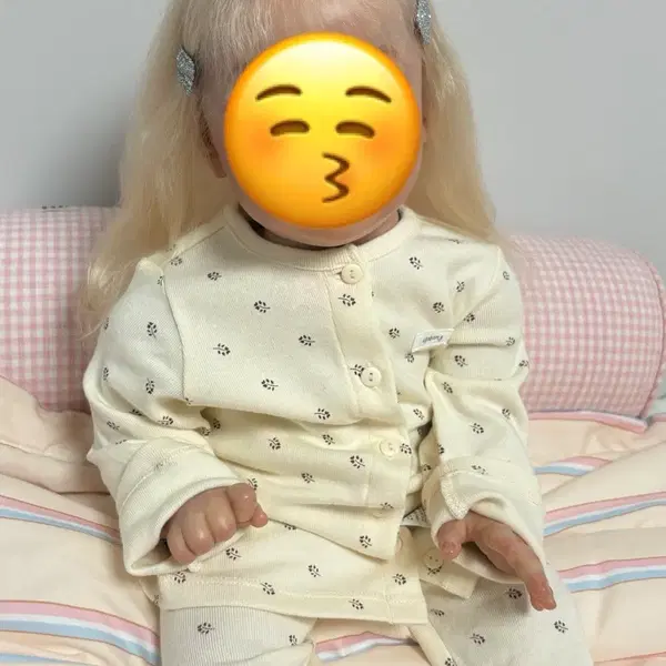 리본돌 아기옷 내복 - 4번째 이미지