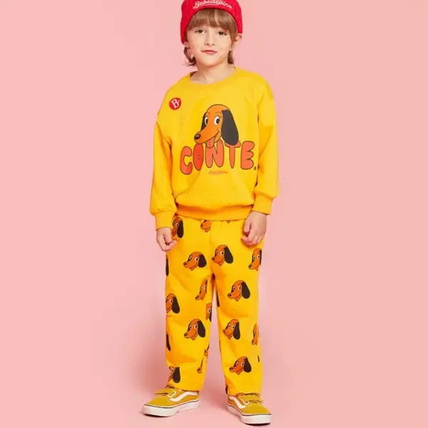 베베드피노 꽁뜨 맨투맨 셋업 키즈100