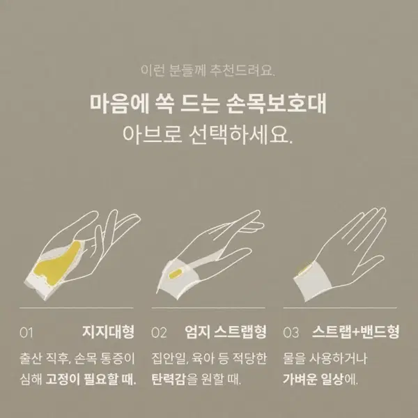 폴레드 아브 3WAY 임산부 손목보호대 손목아대 - 5번째 이미지