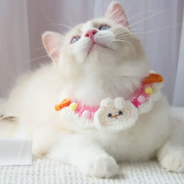 강아지 고양이 반려동물 케이프 인형 스카프 병아리&물고기&토끼 4종류 - 6번째 이미지