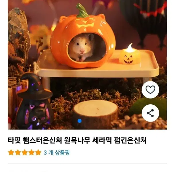 할로윈 호박 골든 드워프 햄스터 은신처 도자기 세라믹